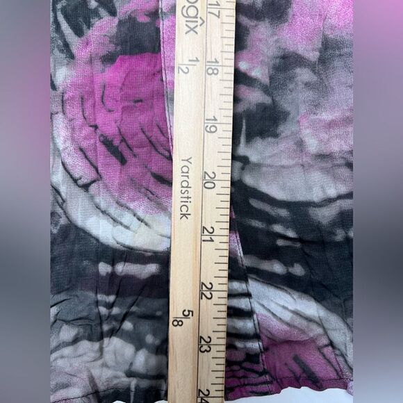 Raven Chiffon Button-Up Blouse Size L Floral Print - Picture 8 of 9